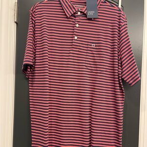Crown & Ivy Polo Men’s M Striped Short Sleeve  NWT